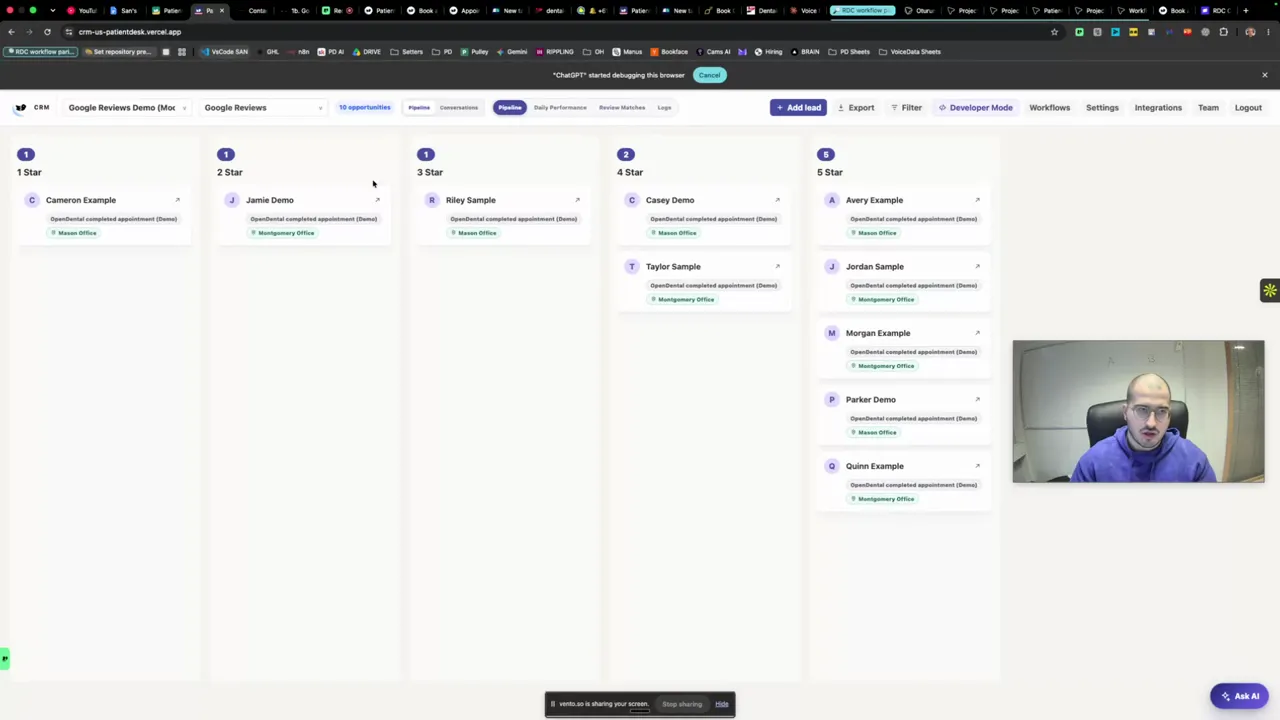 Patientdesk Google review automation connected to Dental4Windows